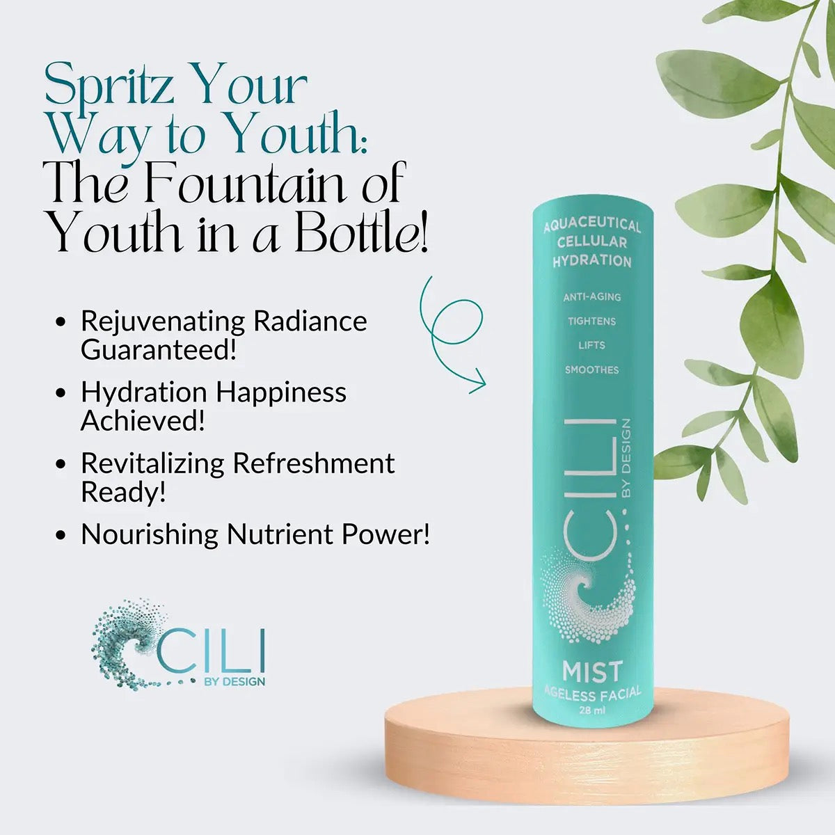 Cili Facial Drehspray & Cili Ageless Facial Mist 60ml